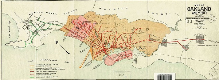 1911 map of Oakland