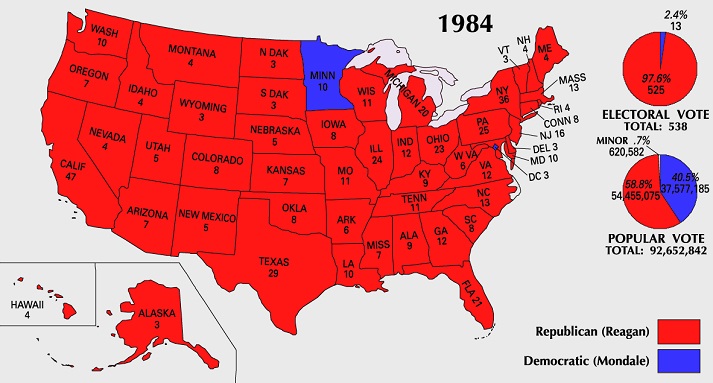1984 election result map