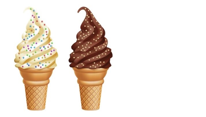 2 ice cream cones