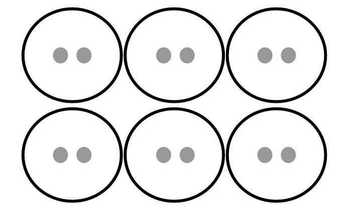 6 circles with 2 dots each