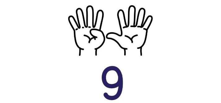 9 fingers