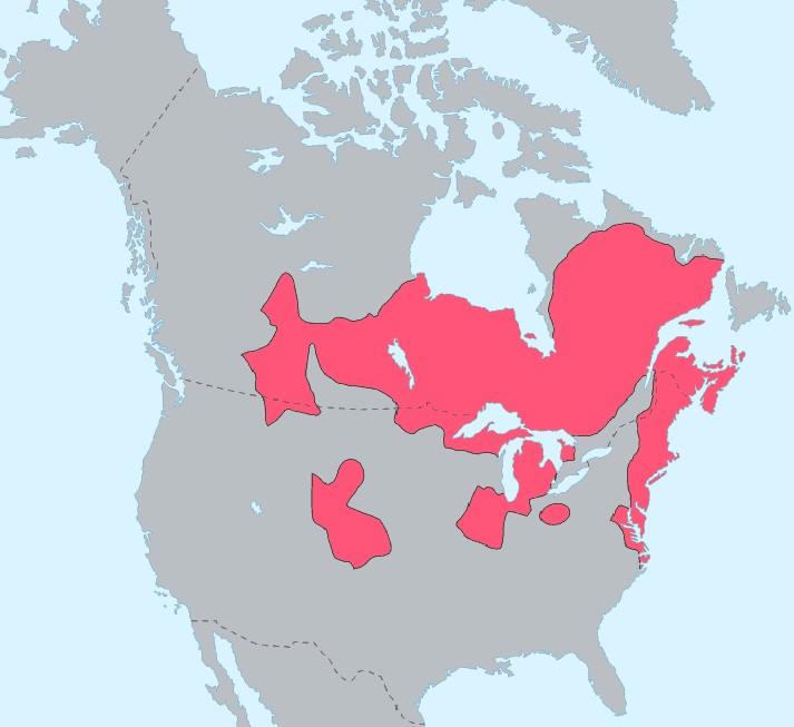 map of Algonquian language speakers