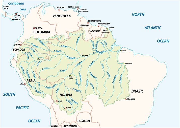Amazon Basin map