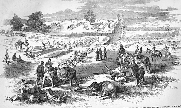burial of the dead on the Antietam battlefield, 1862