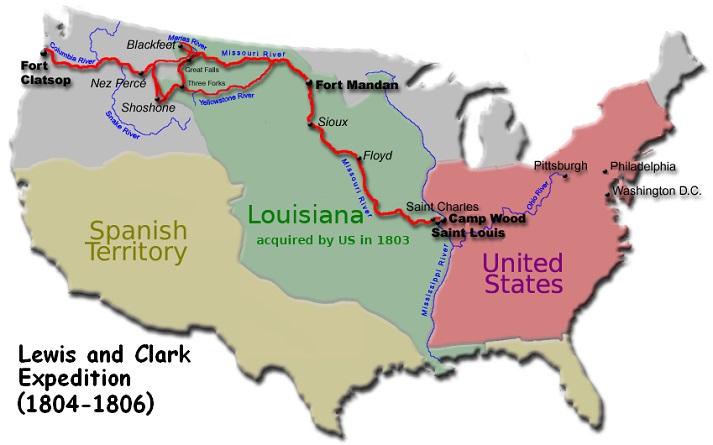 Lewis and Clark expedition map