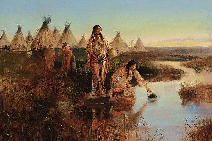 Water for Camp, painting by Charles M. Russell