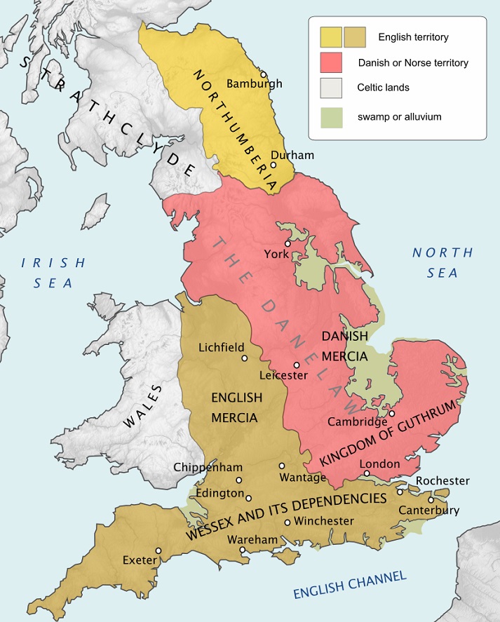 map of England , 878