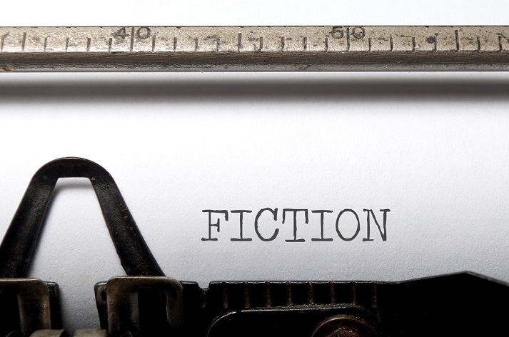 typewriter with fiction