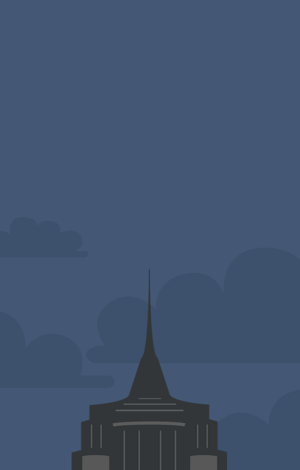 animation of lightning striking the Empire State Building