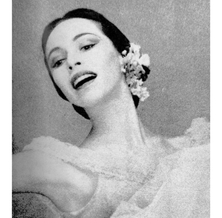 Maria Tallchief pictured on the February 1954 front cover of Dance Magazine