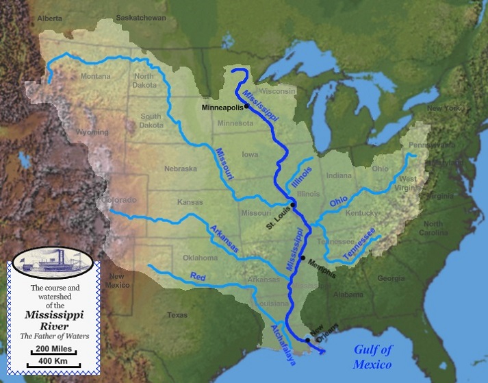 Mississippi River map