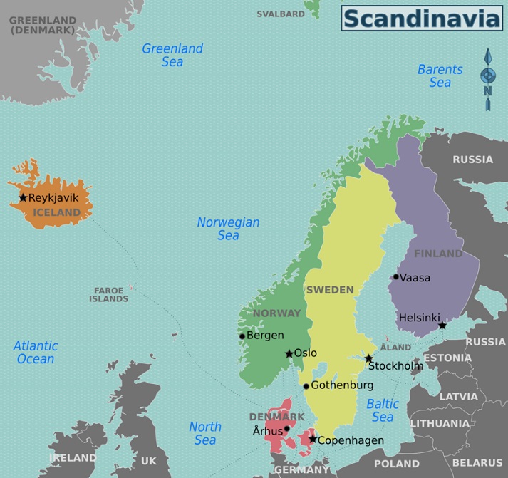 map of Scandinavia