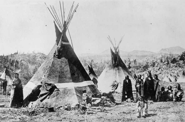 Shoshone encampment in 1870
