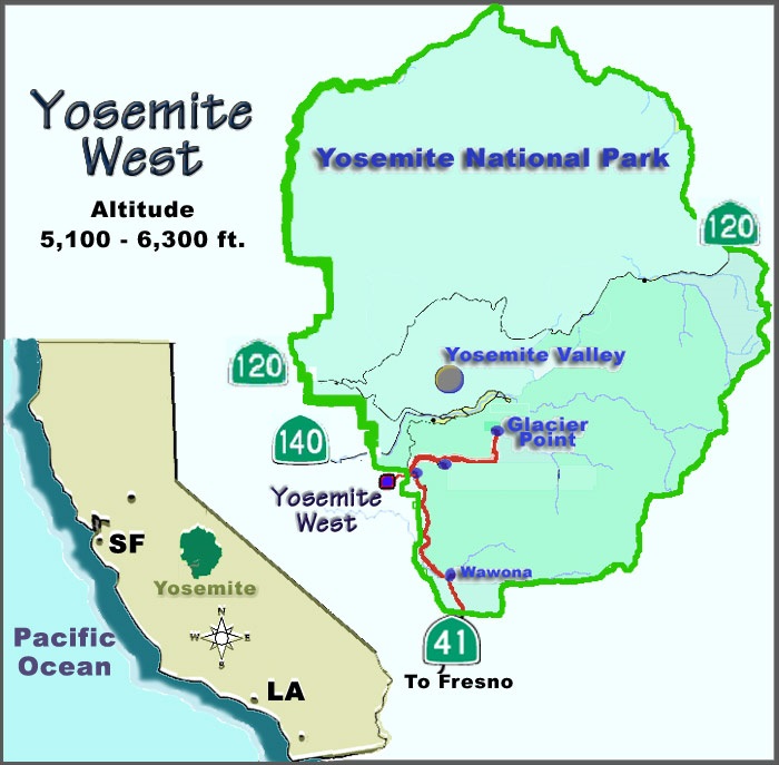 Yosemite West map