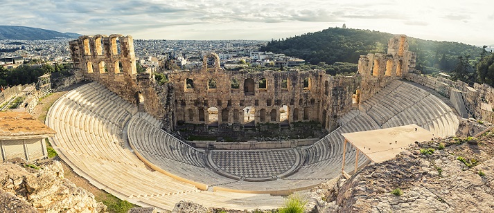 open air theater in Acropolis, Greece