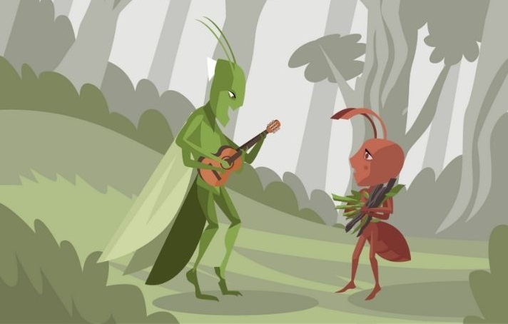 grasshopper and ant