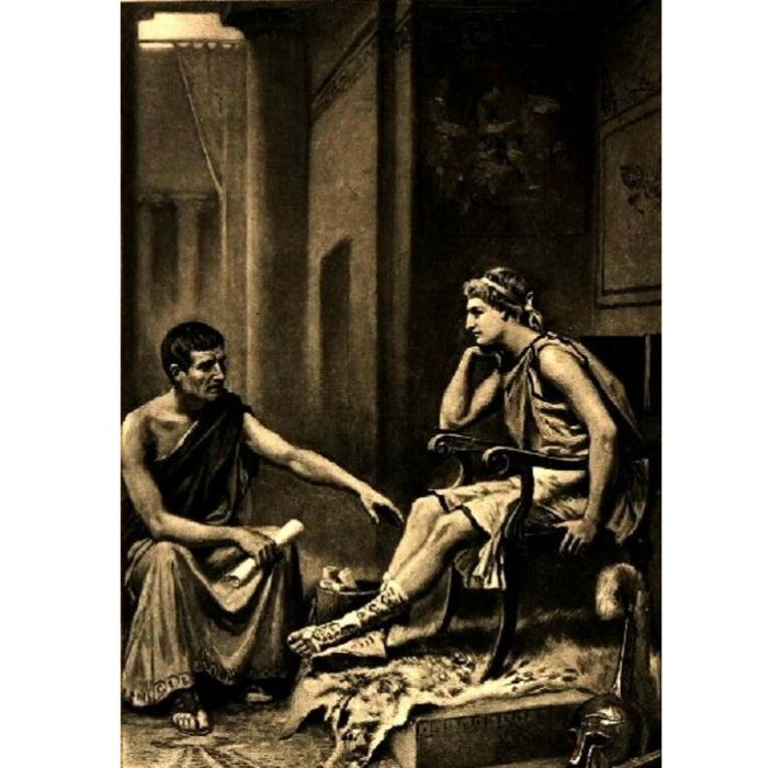 Aristotle tutoring Alexander