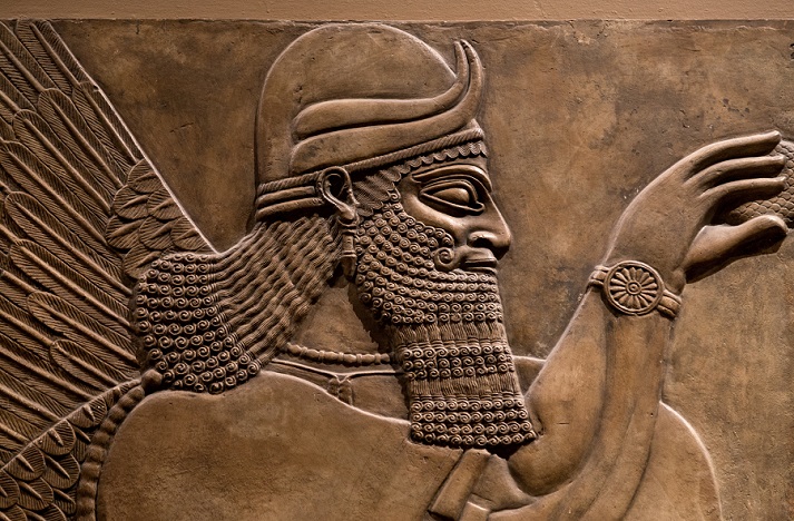 Assyrian relief of a god