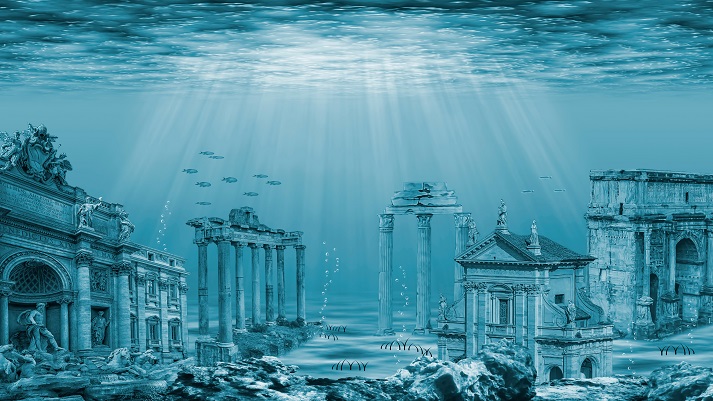 underwater ruins of the Atlantis civilization