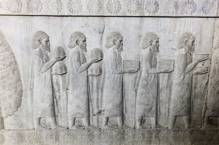 bas relief of Persians