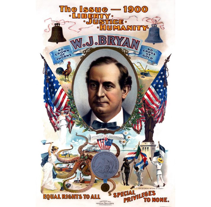 1900 presidential race poster