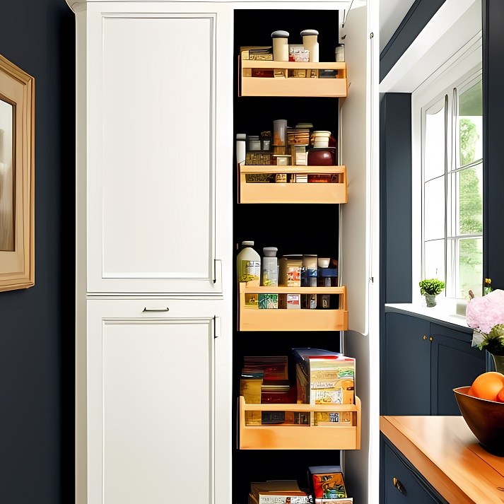 tall cabinet in the kitchen