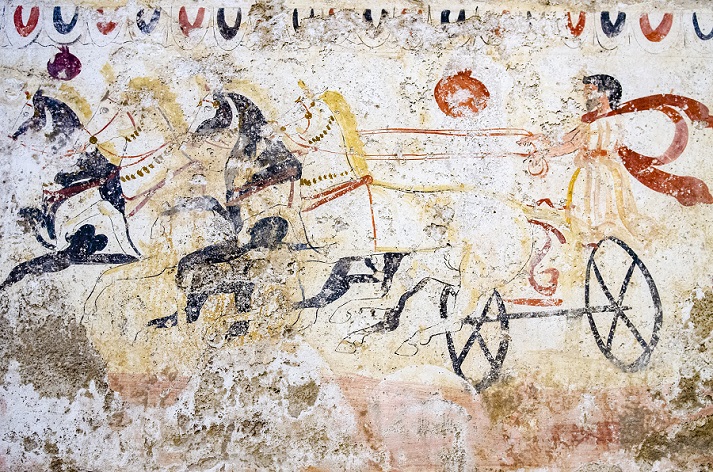 chariot racing mural