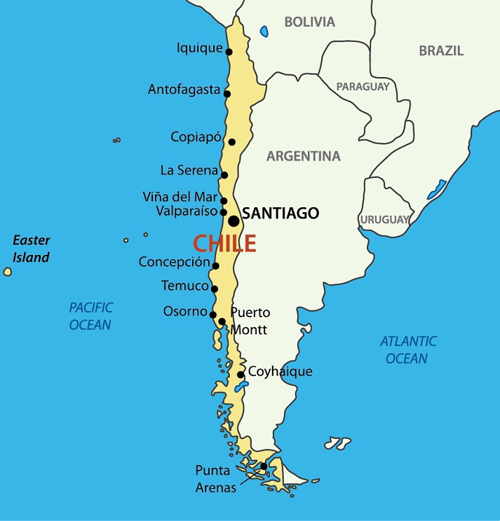 map of Chile