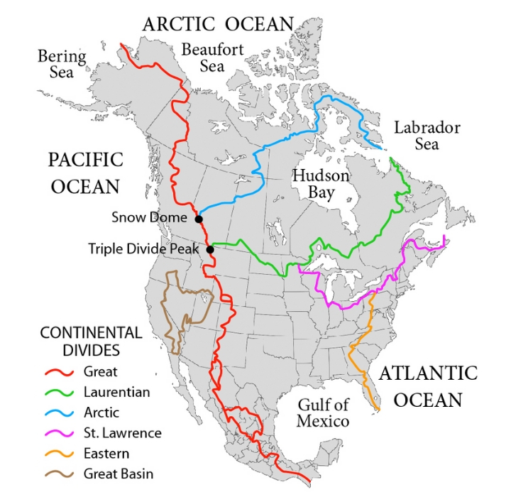 North America Water Divides