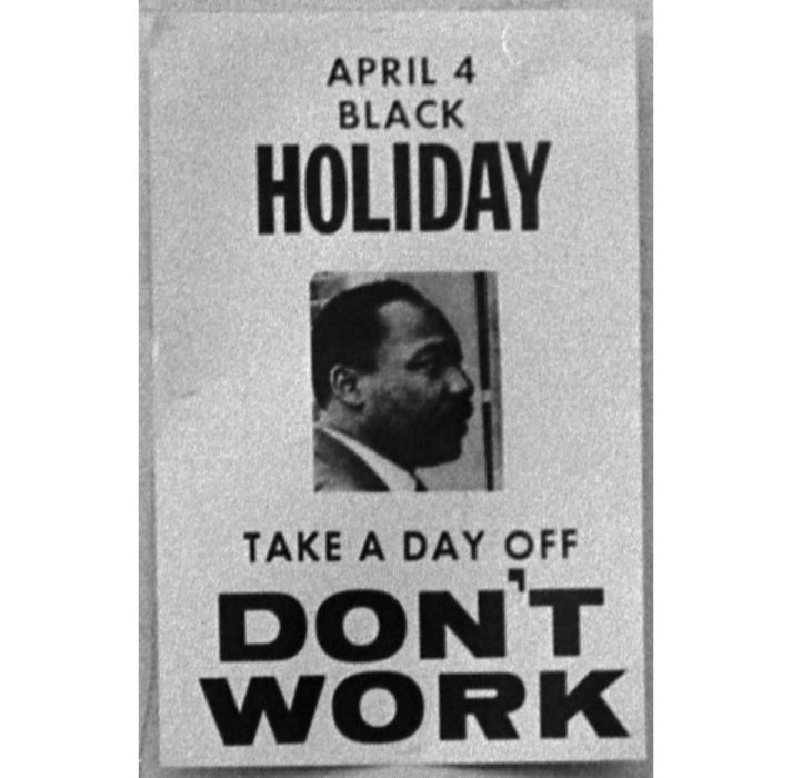 1969 sign promoting MLK holiday