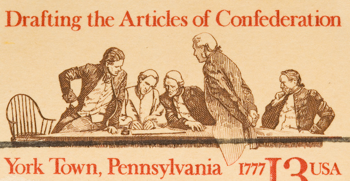 drafting articles of confederation stamp