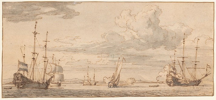 Dutch Ships in a Bay