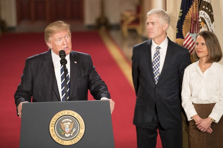 Trump and Gorsuch at the White House, 2017