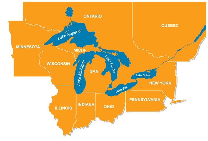 great lakes and neighboring states