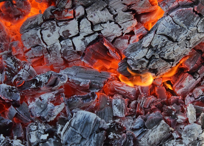 hot charcoal