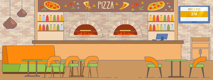 empty pizzeria interior