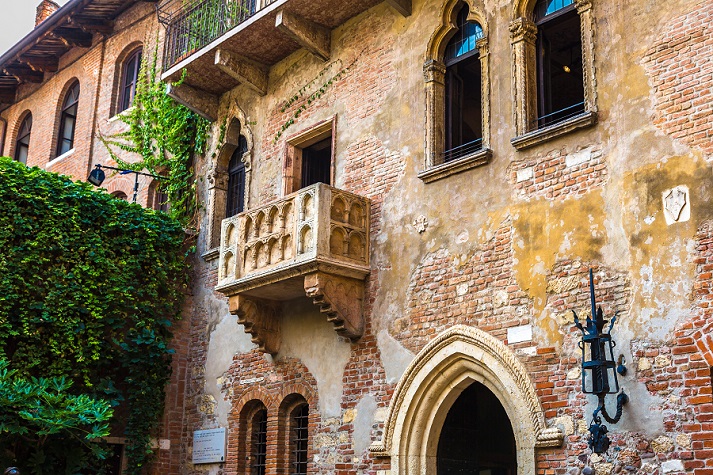 Juliet's Balcony in Verona, Italy
