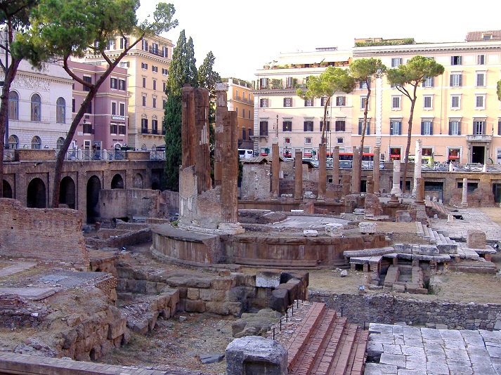 Holy Area in Largo di Torre Argentina, Rome, Italy: where Julius Caesar died