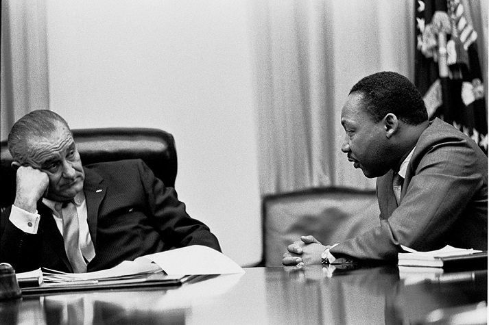 LBJ and MLK in the White House, 1966