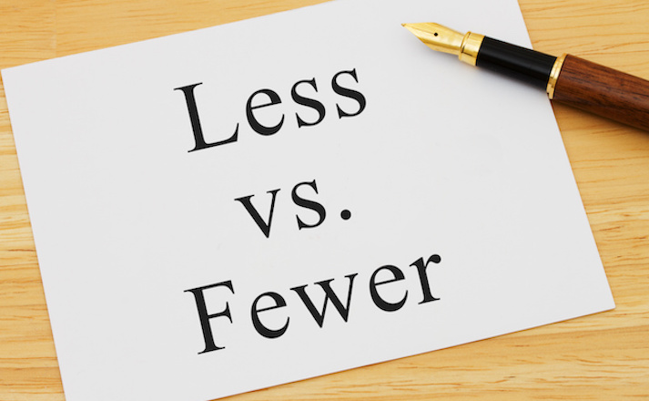 less or fewer