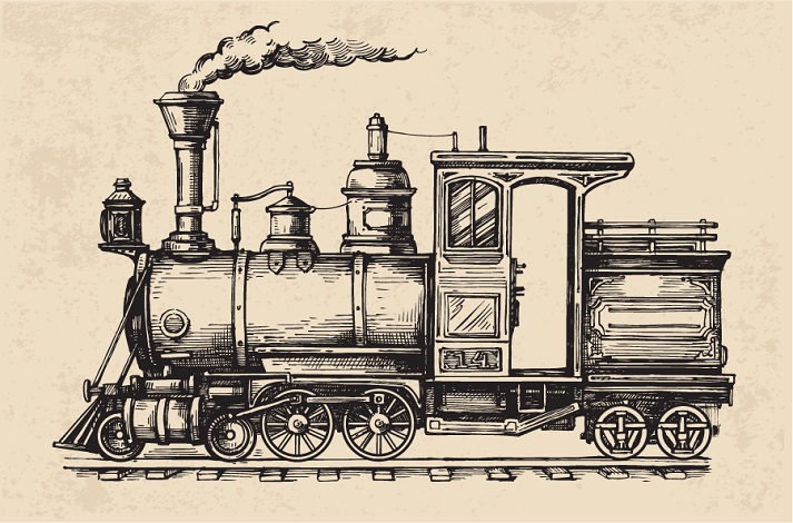 locomotive drawing