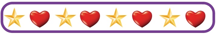 longer star and heart pattern