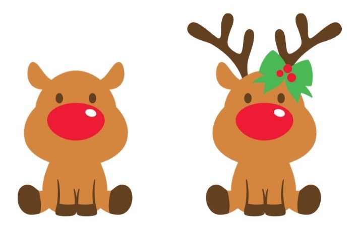 male and female reindeer