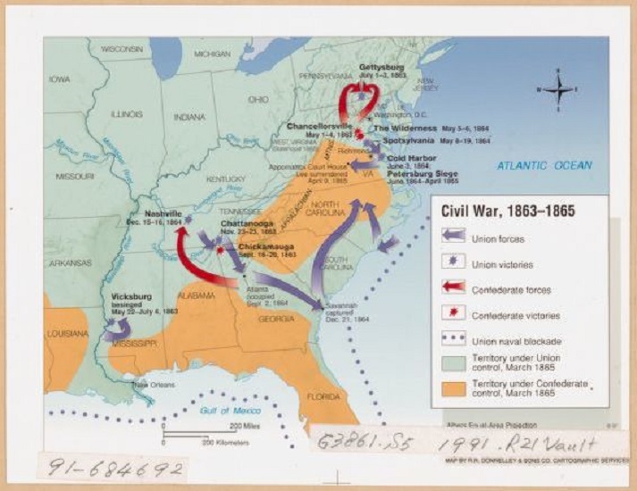 Civil War, 1863 to 1865
