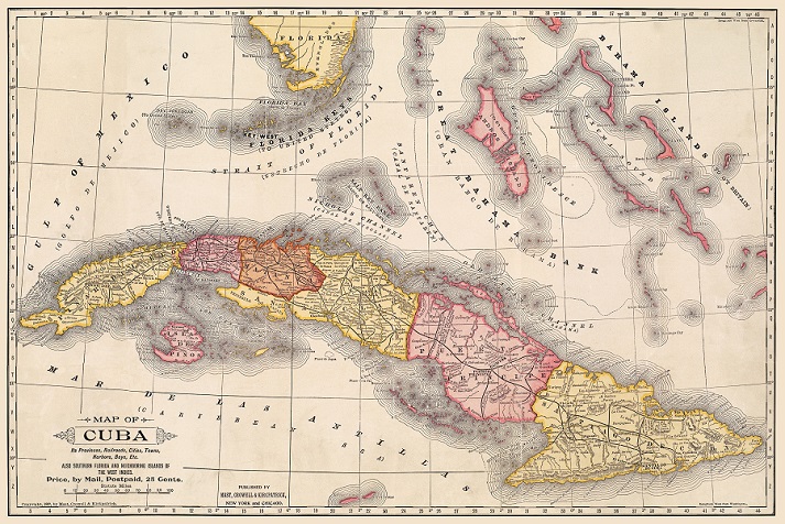 1897 map of Cuba