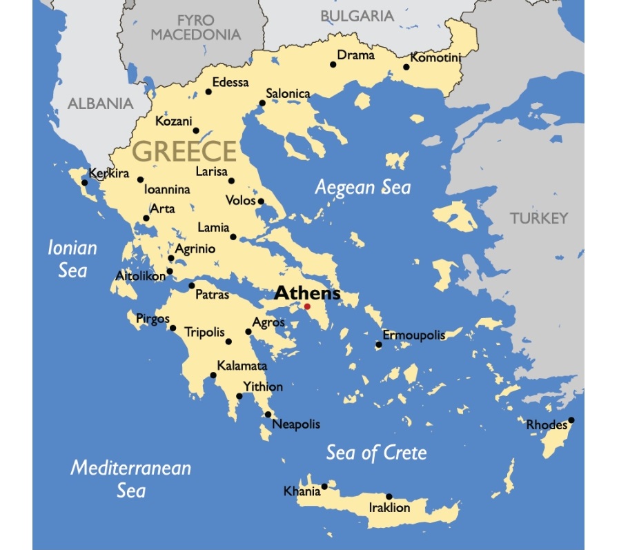 map of Greece