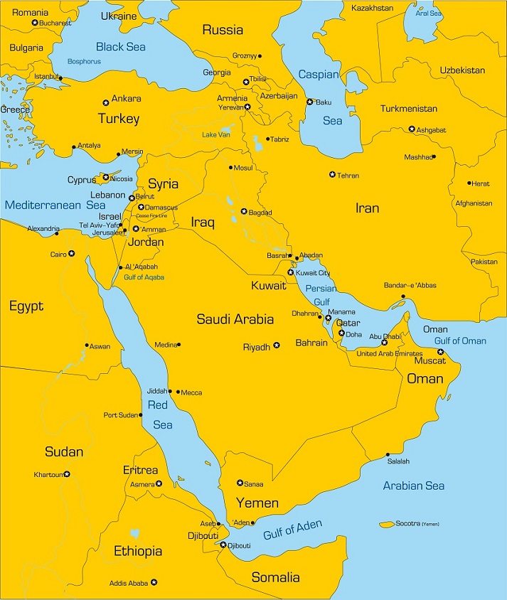 map of the Middle East