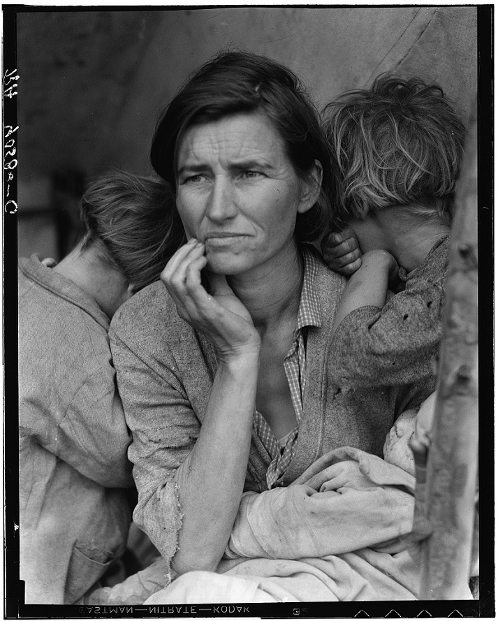 destitute mother of seven children in the Great Depression