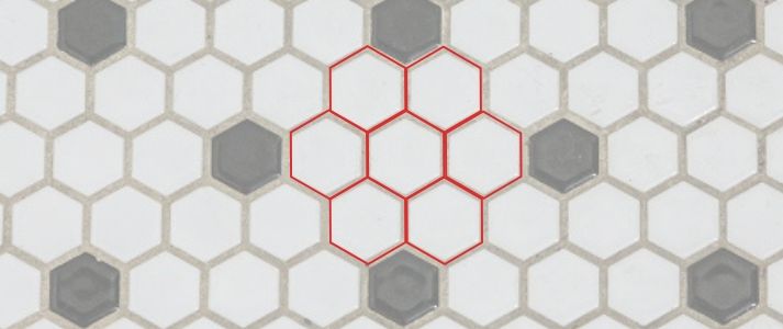 mosaic tile hexagons
