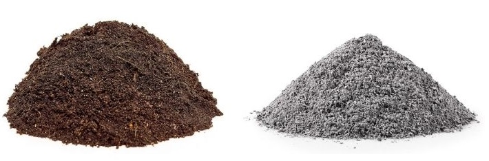 mulch and ash